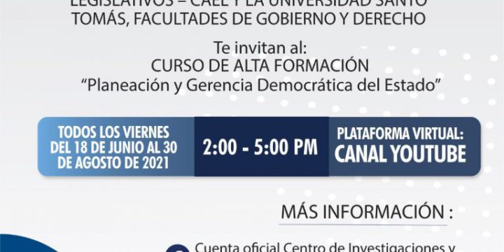 XX CURSO DE ALTA FORMACIÓN CAEL. “PLANEACIÓN Y GERENCIA DEMOCRÁTICA DEL ESTADO”