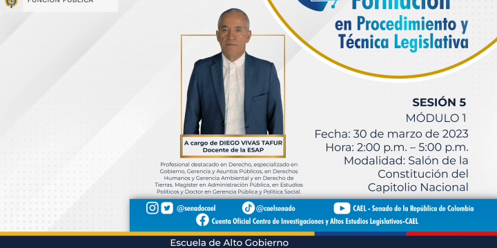 XXX CURSO DE ALTA FORMACIÓN EN PROCEDIMIENTO Y TÉCNICA LEGISLATIVA – SESIÓN V