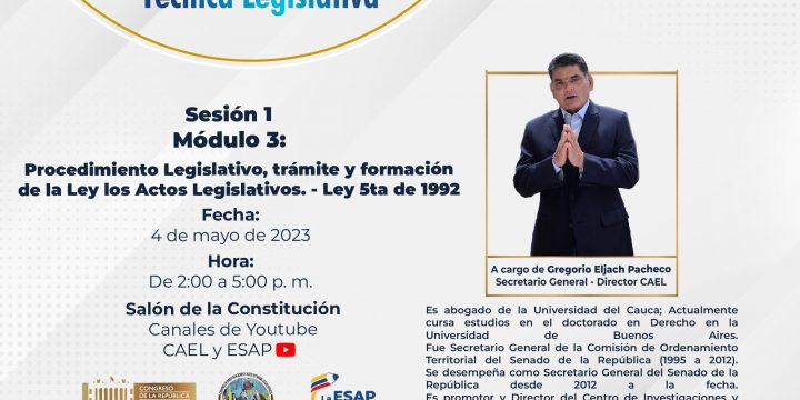 XXXlII CURSO DE ALTA FORMACIÓN EN PROCEDIMIENTO Y TÉCNICA LEGISLATIVA – SESIÓN I MÓDULO 3