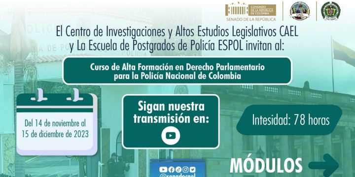 XXXIX CURSO DE ALTA FORMACIÓN EN DERECHO PARLAMENTARIO – FORMACIÓN POLICÍA NACIONAL 2023-2